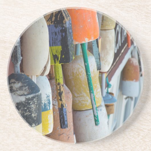 Maine, Bar Harbour. Farbige Hummerfalle Untersetzer (Vorne)