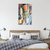 Maine, Bar Harbour. Farbige Hummerfänger Leinwanddruck (Insitu (Schlafzimmer))