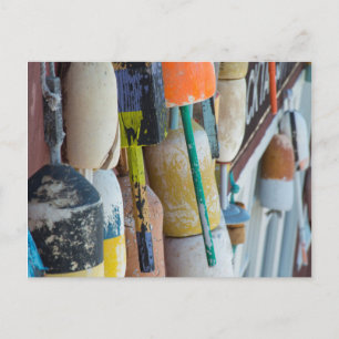 Maine, Bar Harbour. Farbige Hummerfänger Postkarte