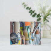 Maine, Bar Harbour. Farbige Hummerfänger Postkarte (Stehend Vorderseite)