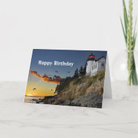 Maine Bass Harbor Lighthouse Photo Birthday