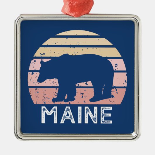 Maine Bear Ornament Aus Metall (Vorne)
