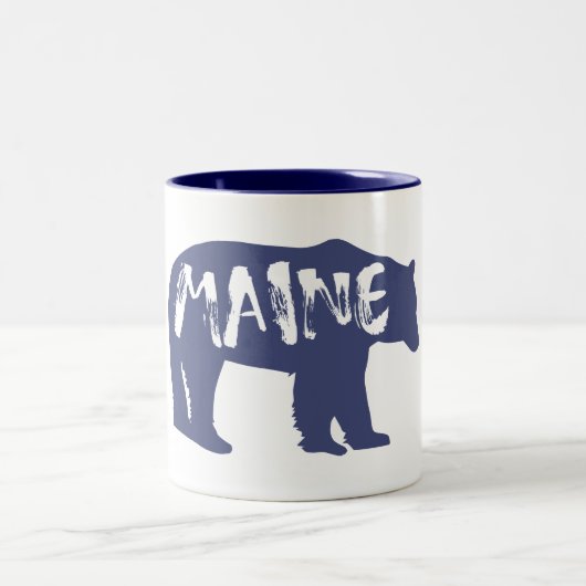 Maine Bear Zweifarbige Tasse (Mittel)