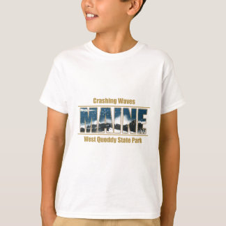 Maine-Bild-Text - Abstürze von Wellen T-Shirt