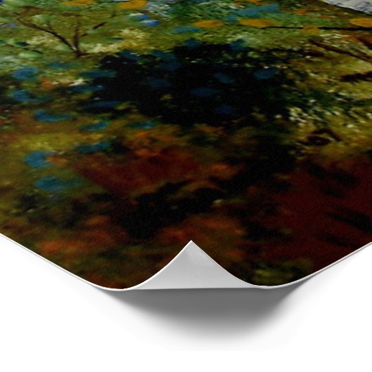 Maine Birch Stream Poster (Ecke)