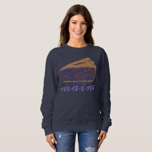 Maine Blueberry Pie Slice Piece Feinschmecker Blau Sweatshirt