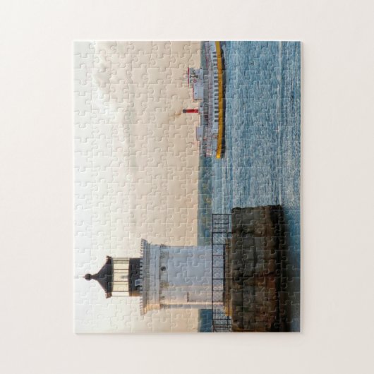 Maine Breakwater Portland. Puzzle (Vertikal)