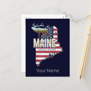 Maine Bundesstaat Vereinigte Staaten Karte Vintage