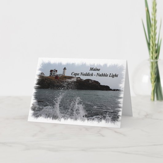 Maine Cape Neddick - Nubble Light Karte (Vorderseite)
