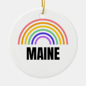 Maine - Cat - North Star - Maine Coon - Leuchtturm Keramik Ornament (Vorne)