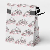 Maine Chickadee Bird Winter Weihnachtsschnee Geschenkschachtel (Rückseite)