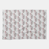 Maine Chickadee Bird Winter Weihnachtsschnee Geschirrtuch (Horizontal)