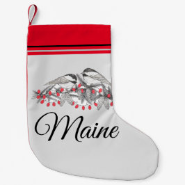 Maine Chickadee Bird Winter Weihnachtsschnee Kleiner Weihnachtsstrumpf