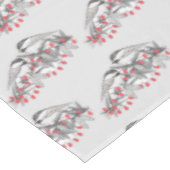 Maine Chickadee Bird Winter Weihnachtsschnee Tischdecke (Schrägansicht)