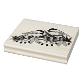 Maine Chickadee Birds Pine Branch Schnee Weihnacht Gummistempel (Stempel)