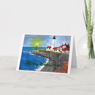 MAINE CHRISTMAS LIGHTHOUSE FEIERTAGSKARTE