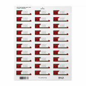 Maine Christmas Poinsettia Rücksendeadresse Label (Vorne)