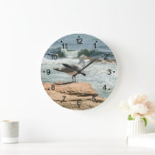 Maine Coast Ocean Seagull Große Wanduhr (Zuhause)