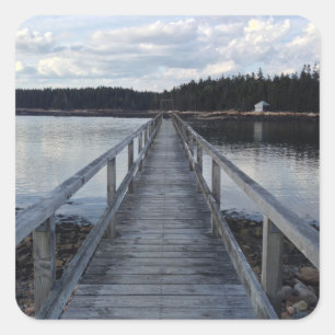 Maine Coast Quadratischer Aufkleber