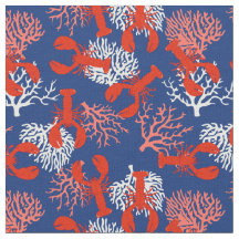 Maine Coastal Lobsters Red White Blue Gemustert