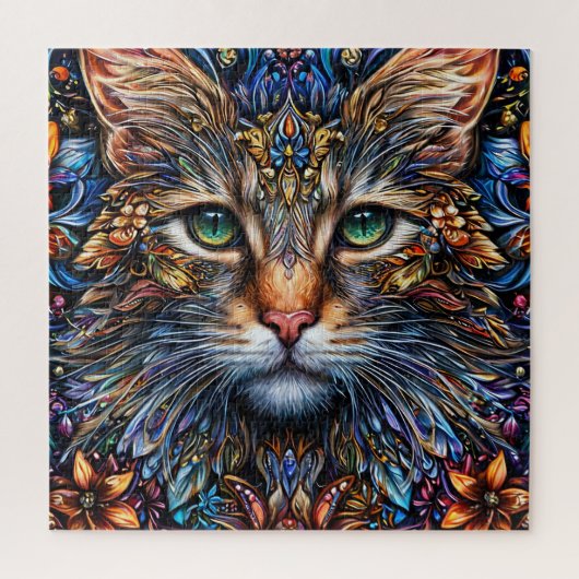 Maine Coon Abstrakte Geschenke für Katzenliebhaber Puzzle (Vertikal)
