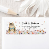 Maine Coon American Cat Blue Bowtie Sitzen Blume (Insitu)