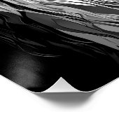 Maine Coon Art Print: Black & White Cat Portrait Poster (Ecke)