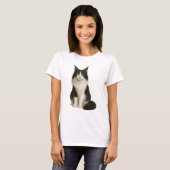 Maine Coon Black and White T-Shirt (Vorne ganz)