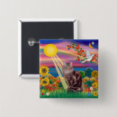 Maine Coon Cat 10 - Herbstsonne Button (Vorne & Hinten)