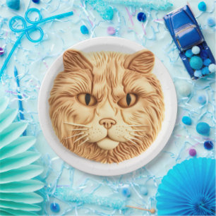 Maine Coon Cat 3D Inspiriert Pappteller