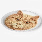 Maine Coon Cat 3D Inspiriert Pappteller (Schrägansicht)