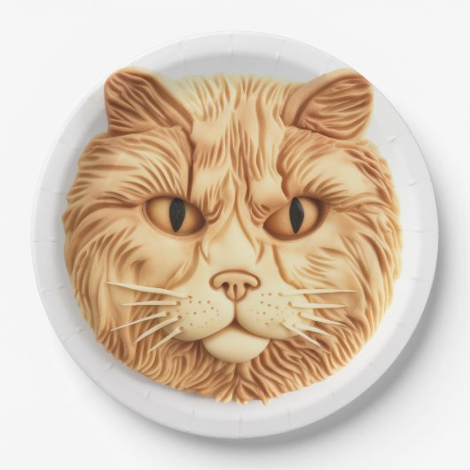 Maine Coon Cat 3D Inspiriert Pappteller (Vorderseite)