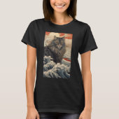 Maine Coon Cat Aesthetic Japanese Ukiyo e 2 T-Shirt (Vorderseite)