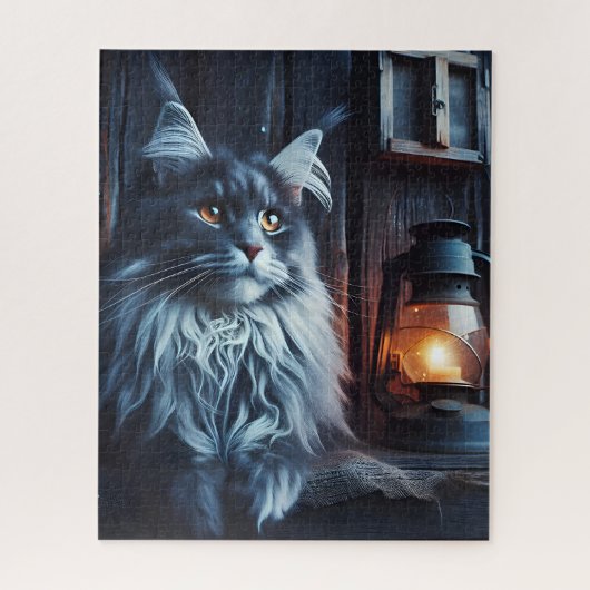 MAINE COON CAT ART JIGSAW PUZZLE (Vertikal)