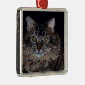 Maine Coon Cat Art Ornament Aus Metall (Rechts)