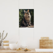 Maine Coon Cat Art Print Poster (Küche)