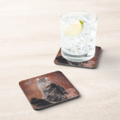 Maine Coon Cat Art von Renee Lavoie Getränkeuntersetzer (Rechte Seite)