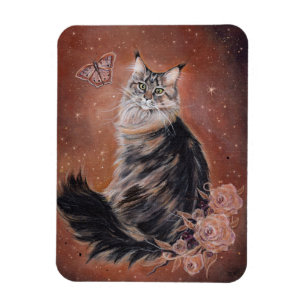 Maine Coon Cat Art von Renee Lavoie Magnet