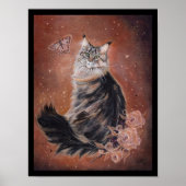 Maine Coon Cat Art von Renee Lavoie Poster (Vorne)