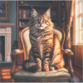 Maine Coon Cat Aufkleber (Vorderseite)