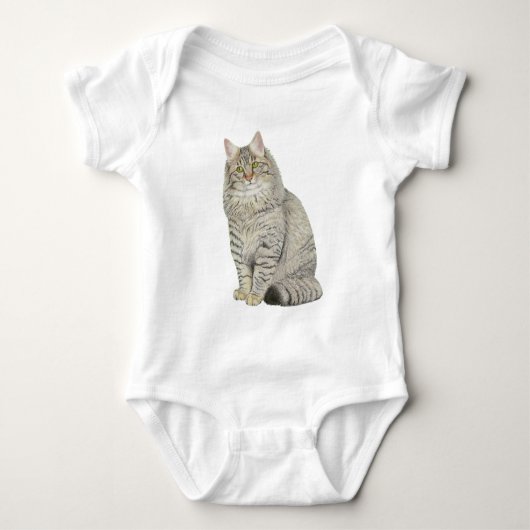 Maine Coon Cat Baby Strampler (Vorderseite)