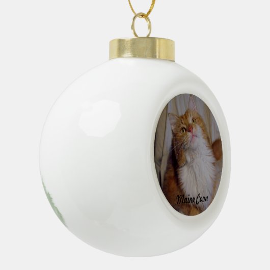 Maine Coon cat Ball Ornament (Links)