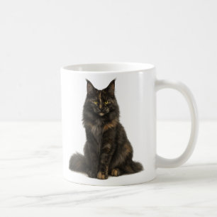 Maine Coon cat Black Smoke Tortie Mug Kaffeetasse