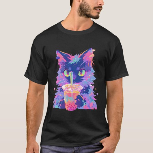 Maine Coon Cat Boba Drink Kawaii Anime Bubble Tee