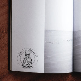 Maine Coon Cat, Buch aus der Bibliothek von Gummistempel