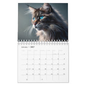 Maine Coon Cat Calendar Digital AI Paint Kalender (Jan 2027)