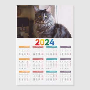 Maine Coon Cat Calendar Magnetkarte