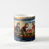 Maine Coon Cat Christmas Boat Holiday Kaffeetasse (Mittel)