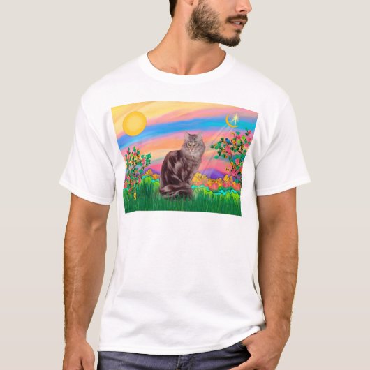 Maine Coon Cat - Day Star T-Shirt (Vorderseite)