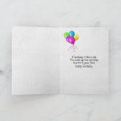 Maine Coon Cat Face Birthday Karte (Innenseite)